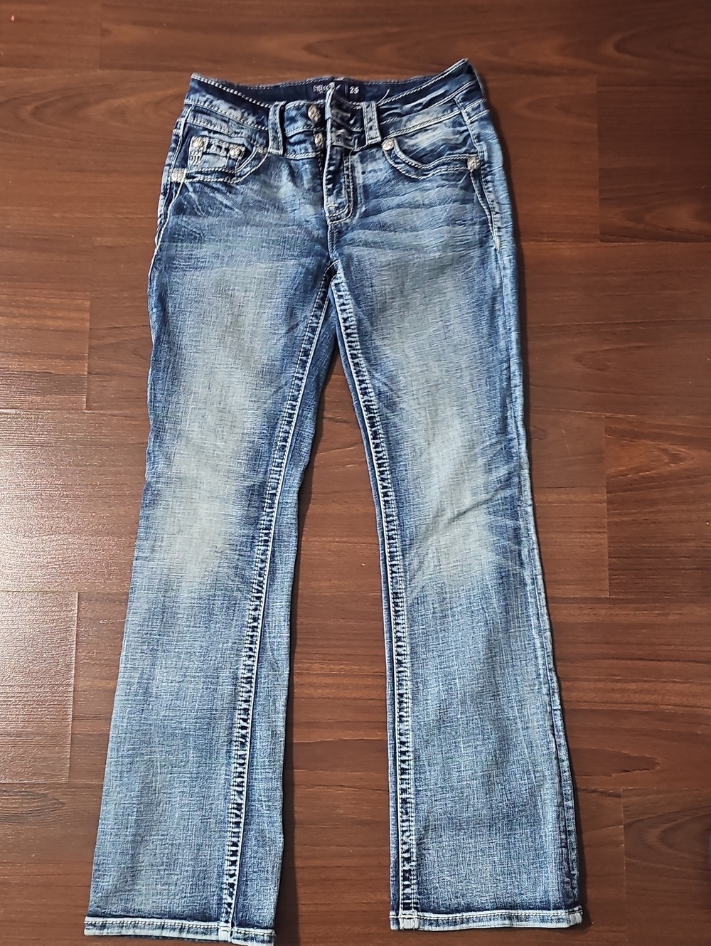 Miss Me Faded Blue Flare Jeans